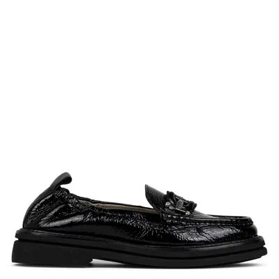 Donald Pliner Women Lomma Black Crinkle Patent Casual In Brown