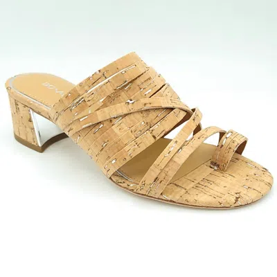 Donald Pliner Women Marlow Heel Sandal In Natural Silver Cork In Multi