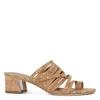 Donald Pliner Strappy Block Heel Sandal In Natural Silver Cork