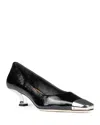 Donald Pliner Cristin Cap Toe Kitten Heel Pump In Black