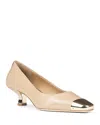 Donald Pliner Cristin Cap Toe Kitten Heel Pump In Sand