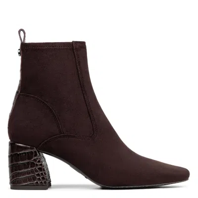 Donald Pliner Women Niri Dark Brown Stretch Suede Boot