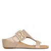 Donald Pliner Ofelia Wedge Sandal In Pale Gold In Pale Gold