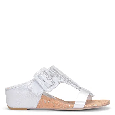 Donald Pliner Women Ofelia Silver Cork Casual In Metallic