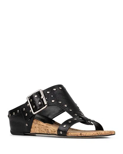 Donald Pliner Women's Ofelia Studded Wedge Sandals In Black