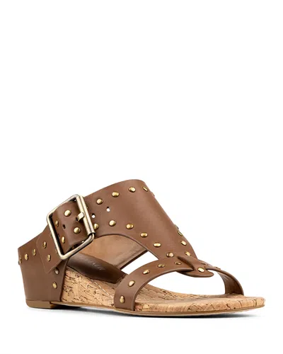 Donald Pliner Buckle Wedge Sandal In Multi
