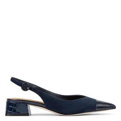 Donald Pliner Payton Leather Slingback Pump In Blue