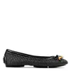 Donald Pliner Rosita Raffia Ballerina In Black