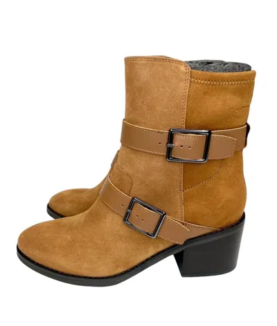 Donald Pliner Women's Saddle Suede Leather Darby Ankle Boots In Brown