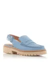 Donald Pliner Halie Slingback Moc Toe Loafer In Denim