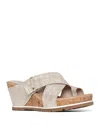 Donald Pliner Irini Platform Wedge Sandal In Platino