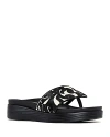 Donald Pliner Fifi2 Wedge Sandal In Natural/black