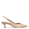 Donald Pliner Sodashi Snakeskin Embossed Pointed Toe Slingback Pump In Sand