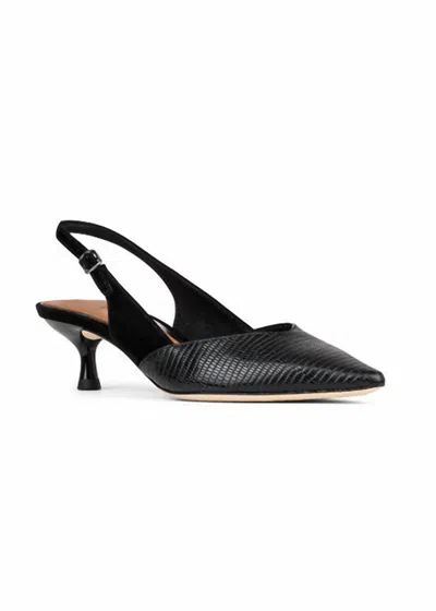 Donald Pliner Women's Sodashi Slingback Heel In Black Lizard Print In Multi