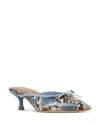 Donald Pliner Soel Kitten Heel Mule In Blue