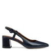 Donald Pliner Song Slingback Pointed Toe Pump In Navy Leather