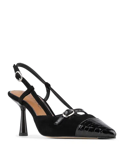 Donald Pliner Women's Suede Croco Patent Slingback Pumps In Multi