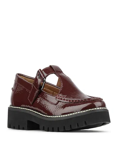 Donald Pliner Helaina Women's Flat Shoes Bordeaux: 8.5 M, Leather In Burgundy