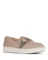 Donald Pliner Platform Wedge Loafer In Taupe
