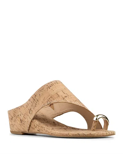 Donald Pliner Toe Ring Wedge Sandal In Brown