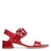 Donald Pliner Vixi Block Heel Sandal In Tomato