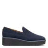Donald Pliner Wallis Platform Wedge Loafer In Navy