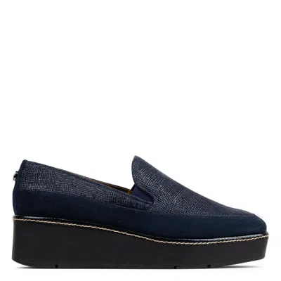 Donald Pliner Women Wallis Navy Embossed Casual In Blue