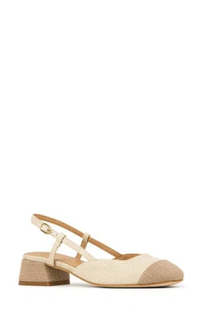 Donald Pliner Woven Slingback Pump In Natural/sand