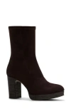 Donald Pliner Zaris Platform Bootie In Dark Brown