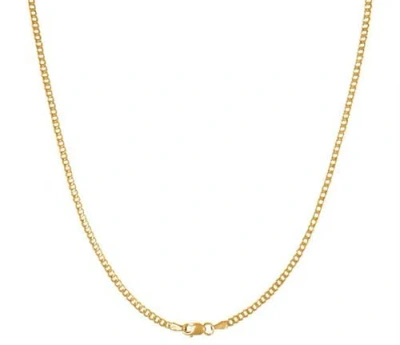 Donatello Gian 10k Yellow Gold Super Light-weight Curb Chain Necklace