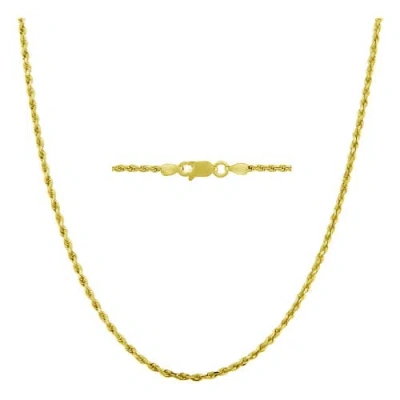 Donatello Gian 10k Gold Super Light-weight Rope Chain Necklace