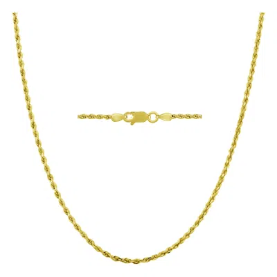 Donatello Gian 10k Yellow Gold Super Light-weight Rope Chain Necklace In Multi