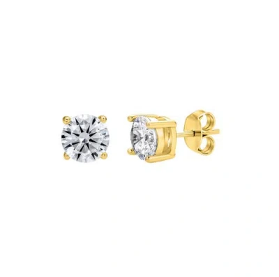 Donatello Gian 14k Gold Round 4mm Stud Earrings