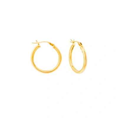 Donatello Gian 14k Gold Small 20mm Hoop Earrings