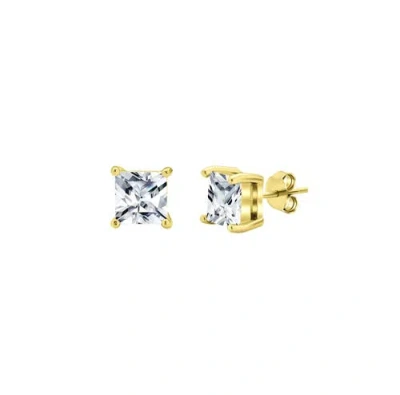 Donatello Gian 14k Solid Gold Square Tiny Studs