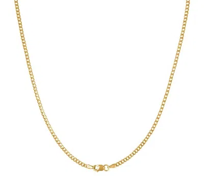 Donatello Gian 14k Yellow Gold Light-weight Curb Chain Necklace