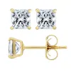 Donatello Gian 14k Yellow Solid Gold Square Mini Studs