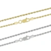 Donatello Gian 2 Pack Sterling Silver Necklace In Two Tone