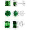 Donatello Gian 3 Pack Sterling Silver Green Studs