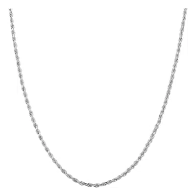 Donatello Gian 925 Sterling Silver 2mm Rope Chain Necklace In Multi