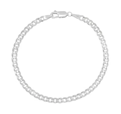 Donatello Gian 925 Sterling Silver 3.5mm Curb Bracelet