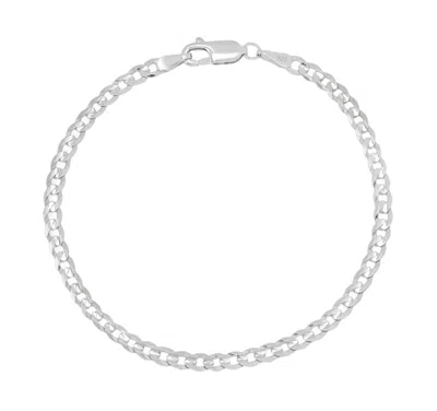 Donatello Gian 925 Sterling Silver 3mm Curb Bracelet
