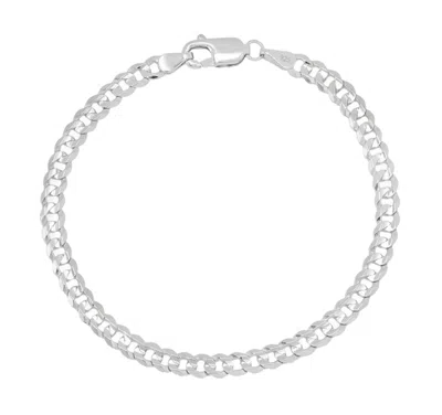 Donatello Gian 925 Sterling Silver 5mm Curb Bracelet In Multi