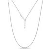 Donatello Gian 925 Sterling Silver Adjustable Rope Chain