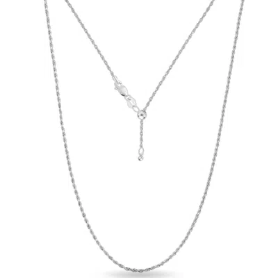 Donatello Gian 925 Sterling Silver Adjustable Rope Chain