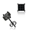 Donatello Gian 925 Sterling Silver Black Rhodium Plated Small Studs