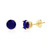 Donatello Gian 925 Sterling Silver Blue Stud Earrings