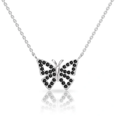Donatello Gian Black Butterfly Necklace