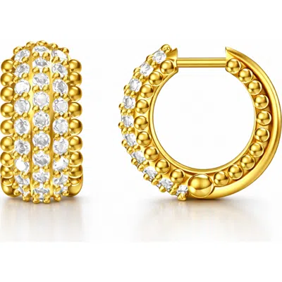 Donatello Gian Chunky Gold-tone Crystal Hoops