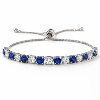 Donatello Gian Created Adjustable Tennis Bracelet In Blue